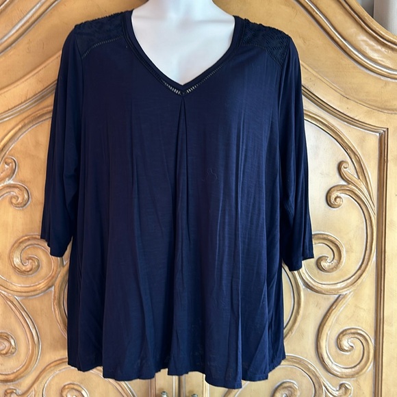 Dalia Davy sheer trimmed tee - Picture 1 of 10